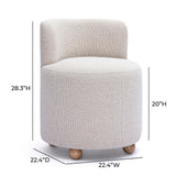 TOV Hakuna Cream Boucle Desk Chair