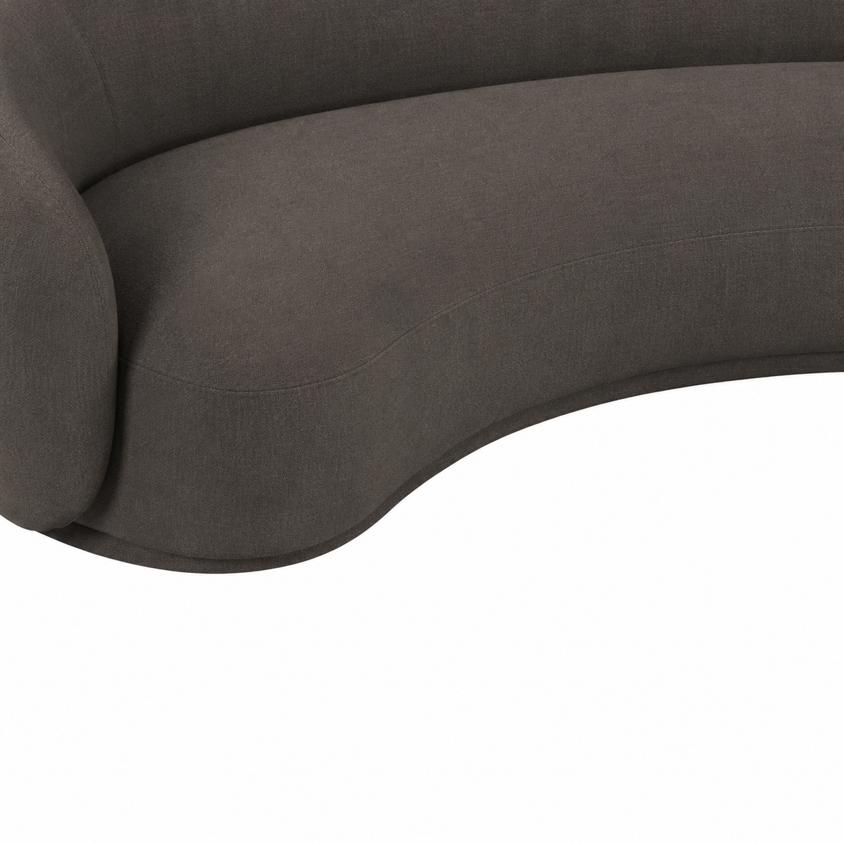 TOV Kendall 90" Java Brown Textured Chenille Sofa