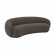 TOV Kendall 120" Java Brown Textured Chenille Sofa