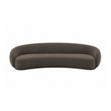 TOV Kendall 120" Java Brown Textured Chenille Sofa
