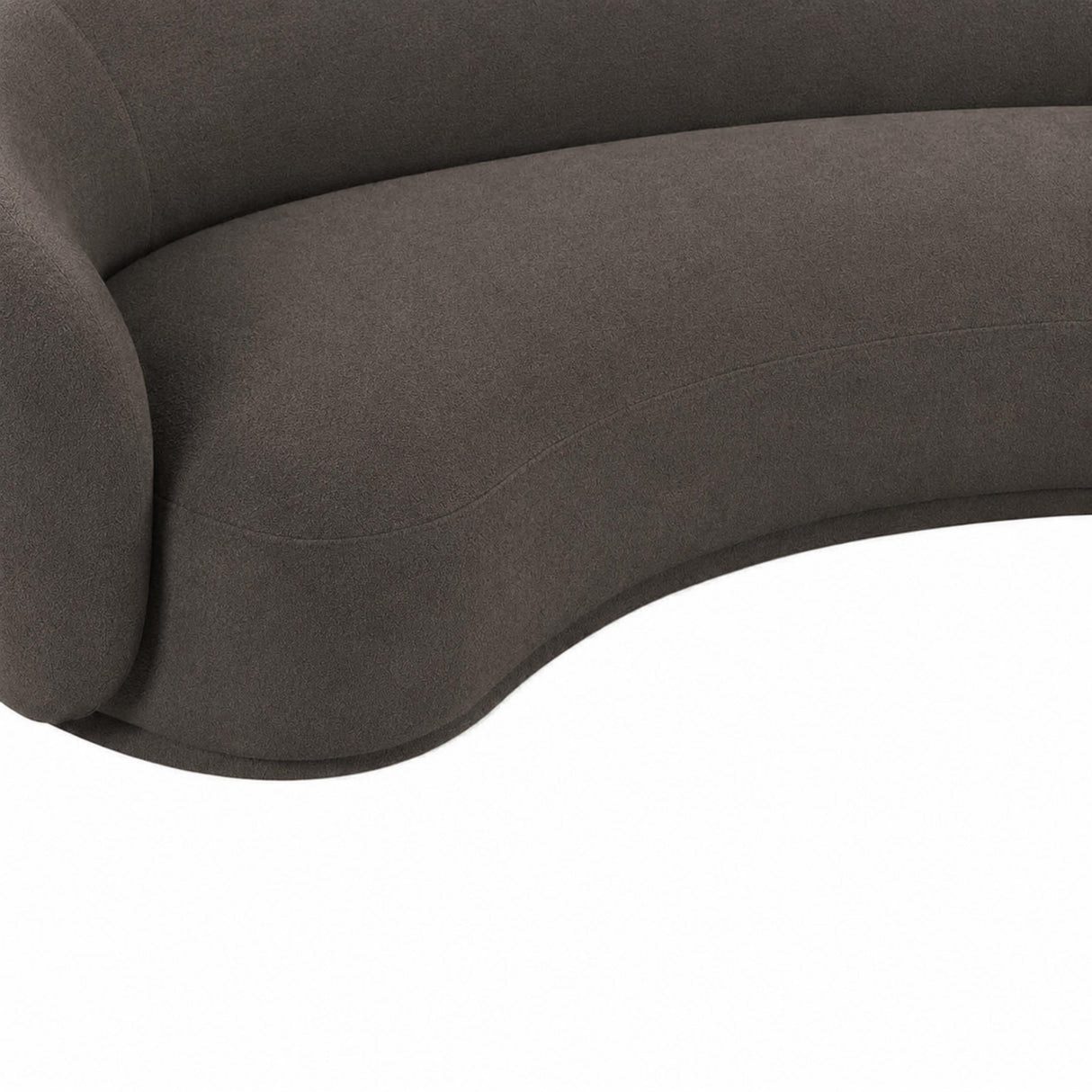 TOV Kendall 120" Java Brown Textured Chenille Sofa