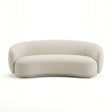 TOV Kendall 90" Cream Textured Chenille Sofa