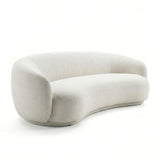 TOV Kendall 90" Cream Textured Chenille Sofa