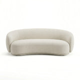 TOV Kendall 90" Cream Textured Chenille Sofa