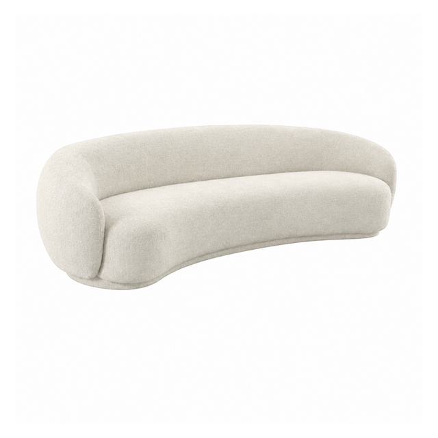 TOV Kendall 120" Sand 2-Tone Chenille Sofa