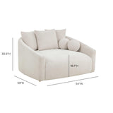 TOV Hanim Cream Boucle Daybed