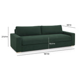 TOV Beckham Forest Green Performance Chenille 96 inch Sofa