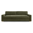 TOV Beckham 96" Olive Green Upcycled Chenille Sofa