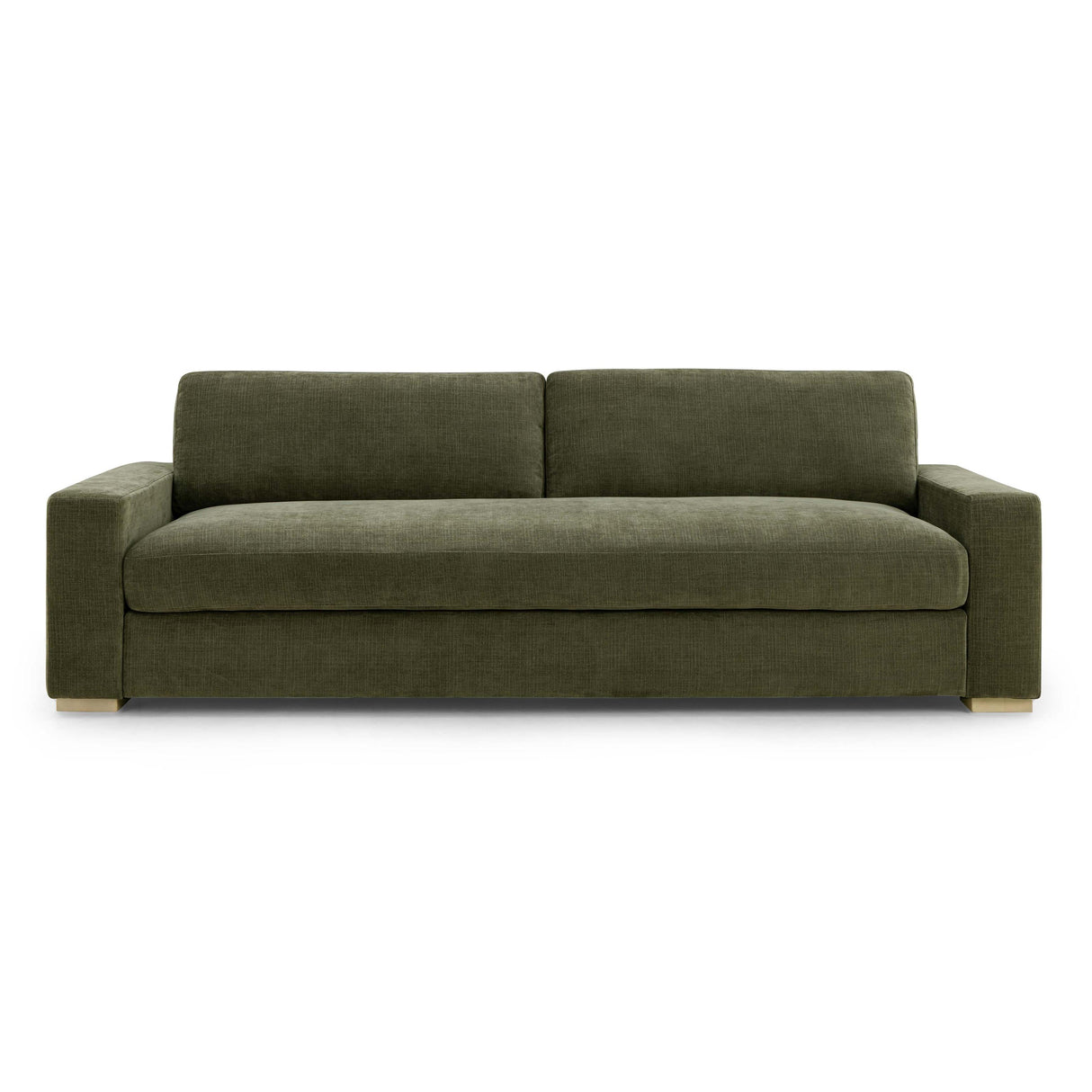 TOV Beckham 96" Olive Green Upcycled Chenille Sofa