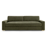 TOV Beckham 96" Olive Green Upcycled Chenille Sofa