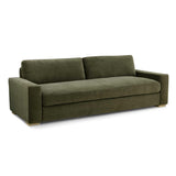 TOV Beckham 96" Olive Green Upcycled Chenille Sofa