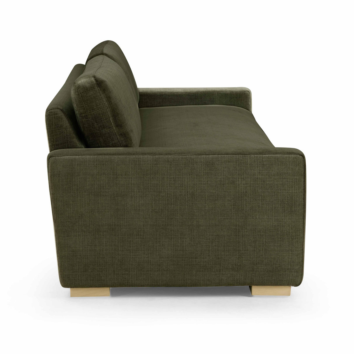 TOV Beckham 96" Olive Green Upcycled Chenille Sofa