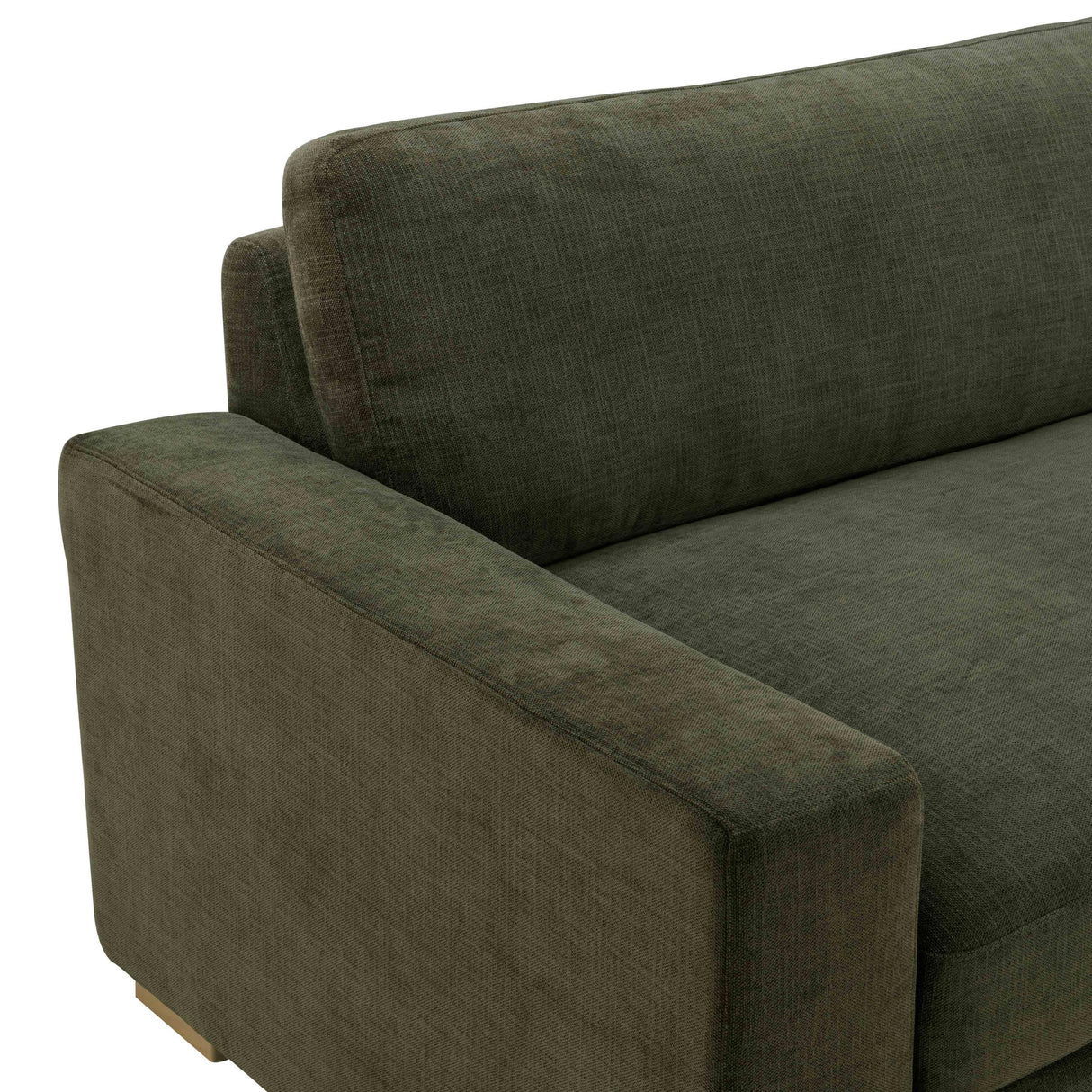 TOV Beckham 96" Olive Green Upcycled Chenille Sofa
