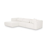 TOV Tarra Cream Chenille Modular LAF Sectional