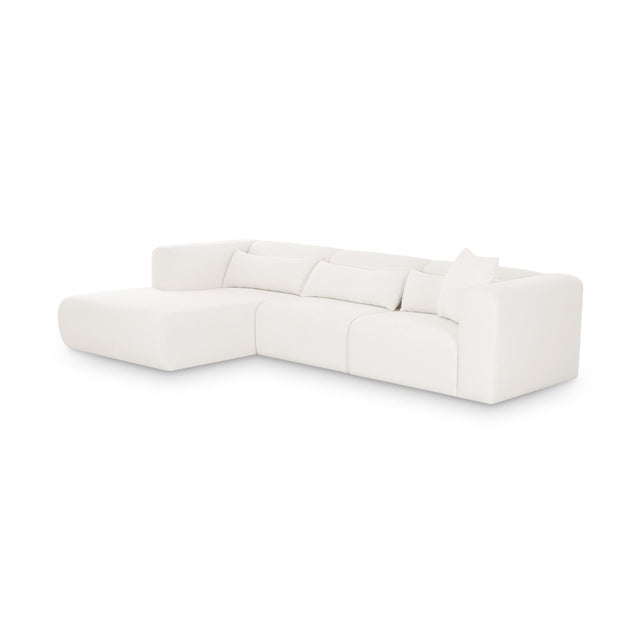 TOV Tarra Cream Chenille Modular LAF Sectional