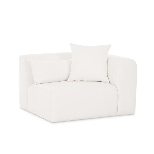TOV Tarra Cream Chenille Modular RAF Corner Chair