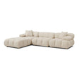 TOV Calliope Cream Performance Velvet 4-piece Modular Sectional