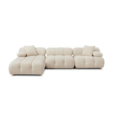 TOV Calliope Cream Performance Velvet 4-piece Modular Sectional
