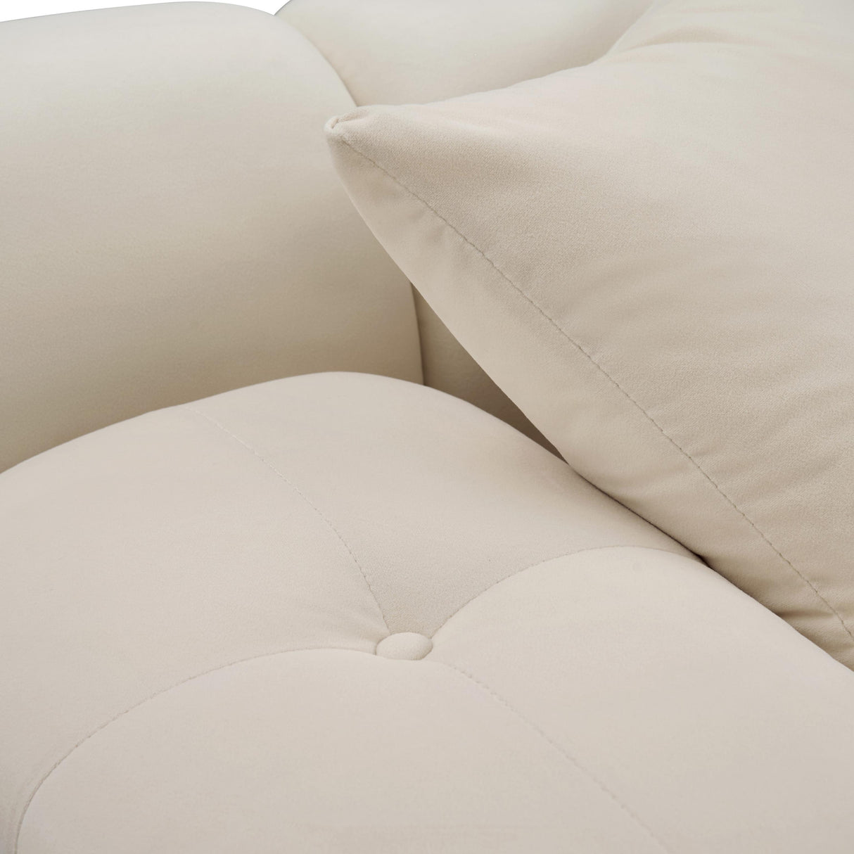 TOV Calliope Cream Performance Velvet 4-piece Modular Sectional