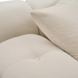 TOV Calliope Cream Performance Velvet 4-piece Modular Sectional