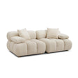 TOV Calliope Cream Performance Velvet Modular Loveseat
