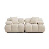 TOV Calliope Cream Performance Velvet Modular Loveseat