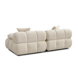 TOV Calliope Cream Performance Velvet Modular Loveseat