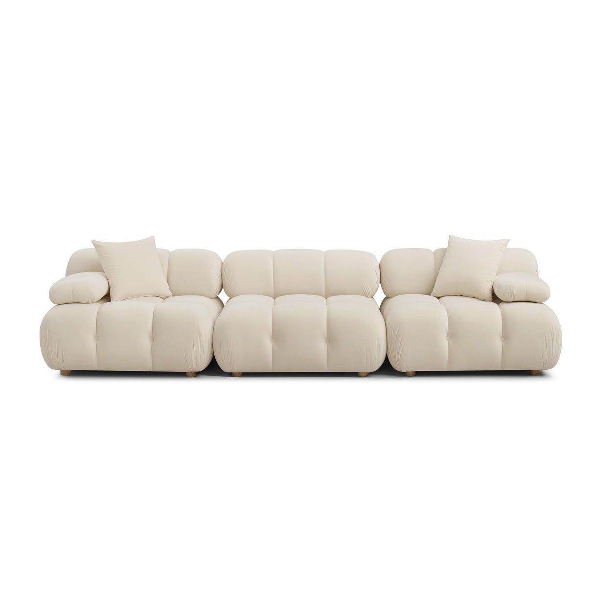 TOV Calliope Cream Performance Velvet Modular Sofa