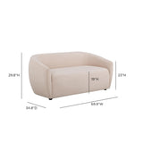 TOV Jordan Blush Pink Textured Velvet Loveseat