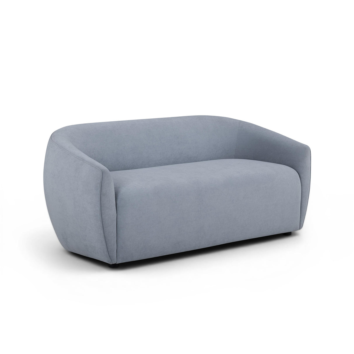 TOV Jordan Baby Blue Textured Velvet Loveseat