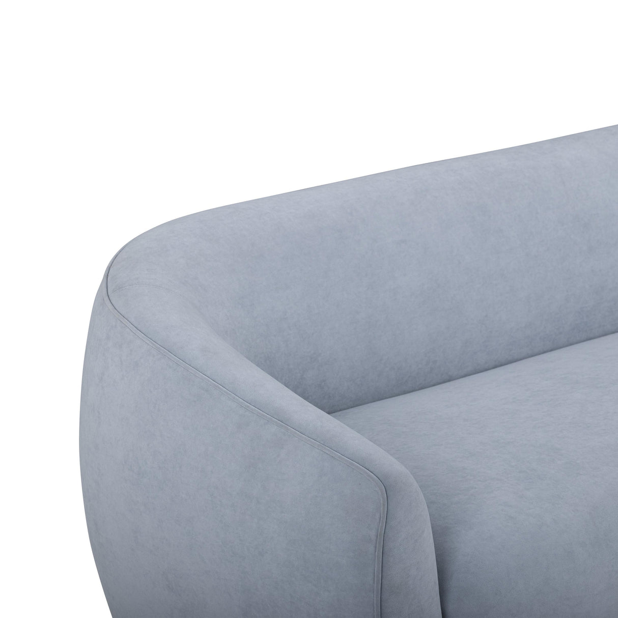 TOV Jordan Baby Blue Textured Velvet Loveseat
