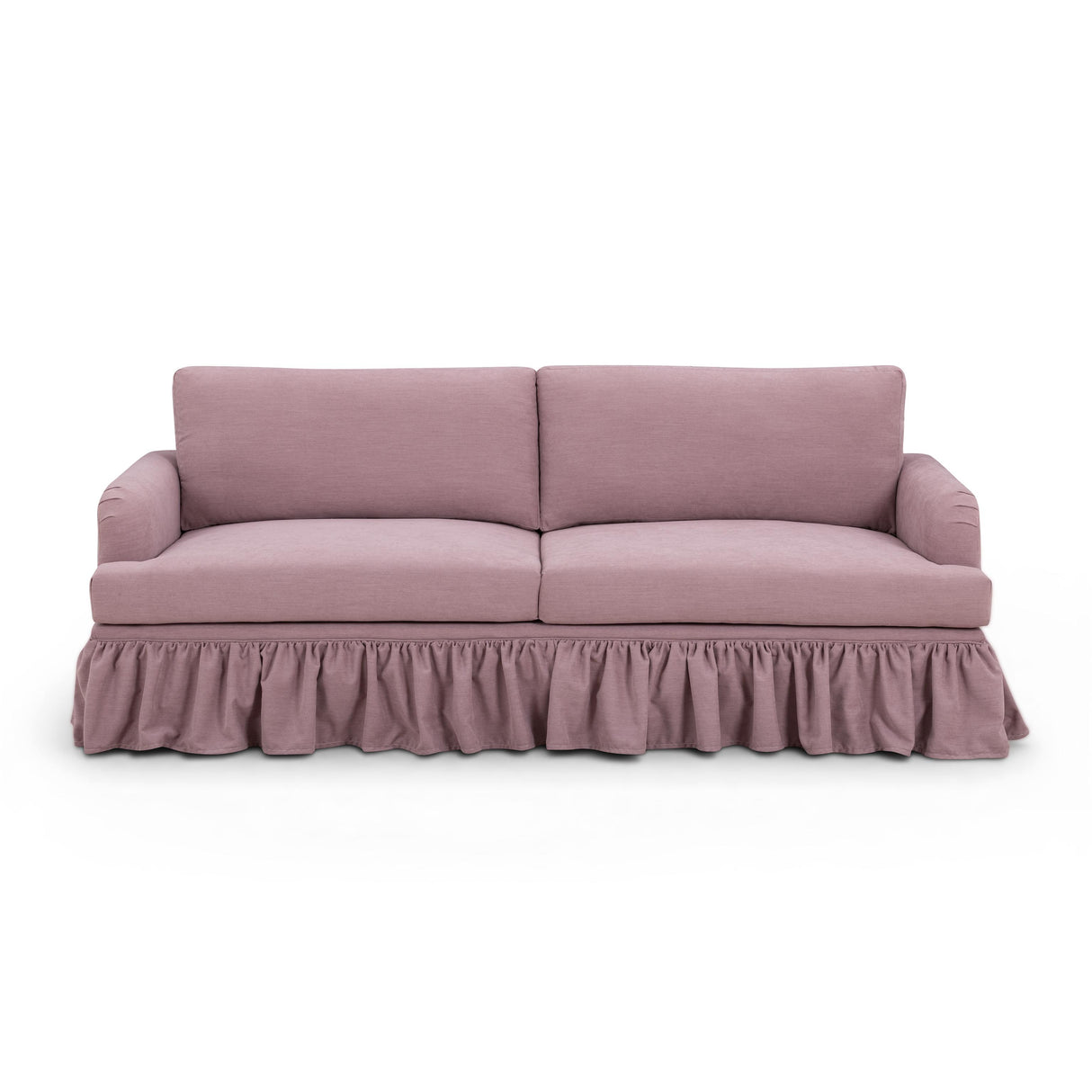 TOV Gertrude Mauve Upcycled Fabric Sofa