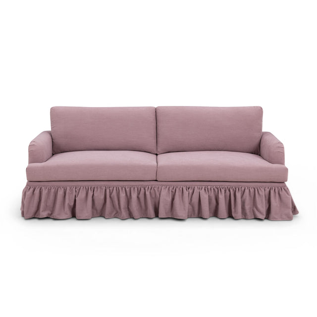 TOV Gertrude Mauve Upcycled Fabric Sofa
