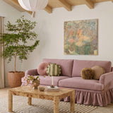 TOV Gertrude Mauve Upcycled Fabric Sofa