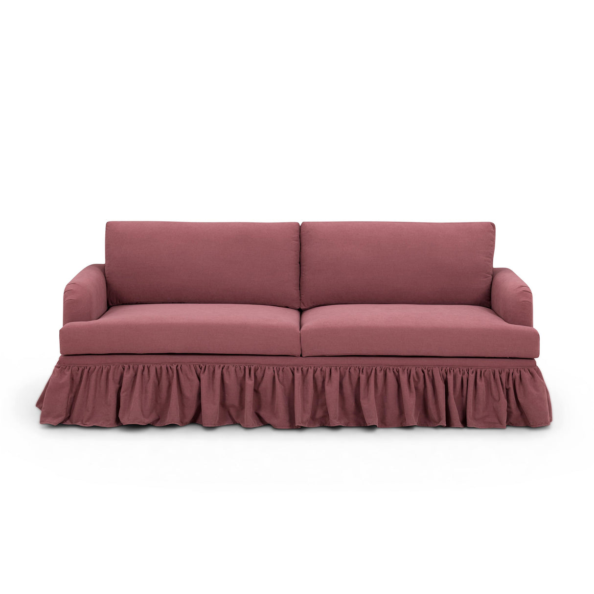 TOV Gertrude Plum Upcycled Fabric Sofa