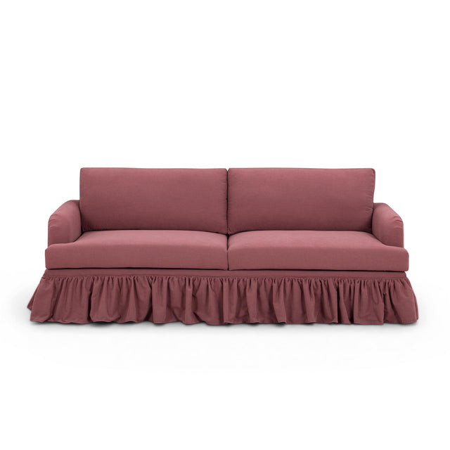TOV Gertrude Plum Upcycled Fabric Sofa