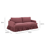 TOV Gertrude Plum Upcycled Fabric Sofa