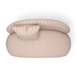 TOV Carraway Brown Striped Linen Loveseat