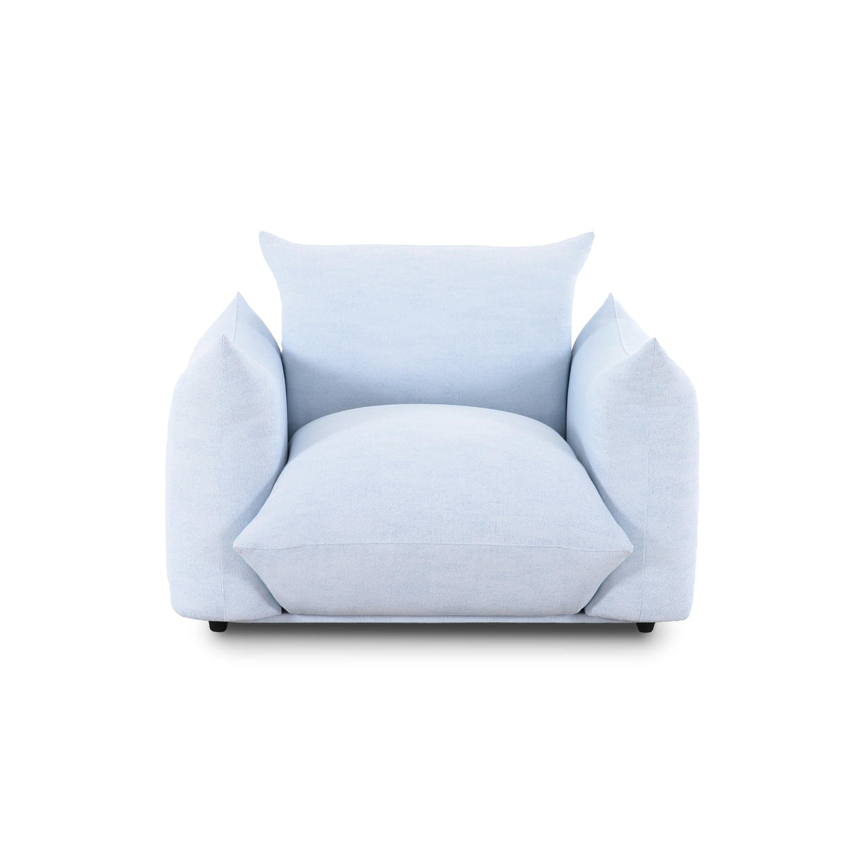 TOV Saint Tropez Light Blue Performance Petite Boucle Outdoor Armchair
