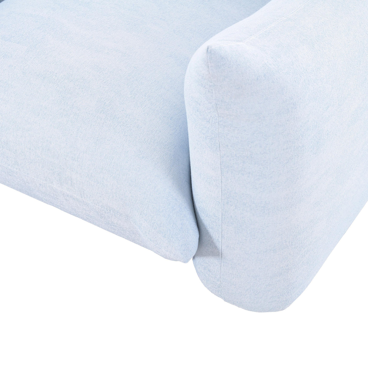 TOV Saint Tropez Light Blue Performance Petite Boucle Outdoor Armchair