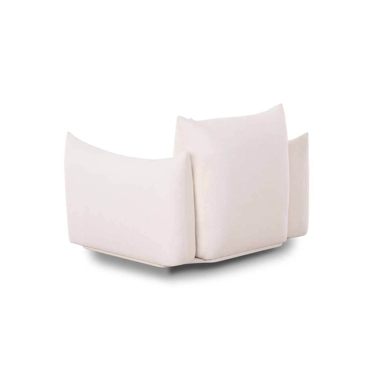 TOV Saint Tropez Cream Performance Petite Boucle Outdoor Armchair