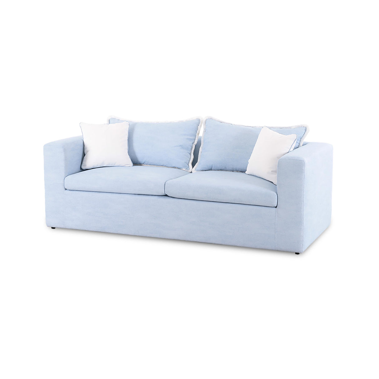 TOV Salty Light Blue Performance Petite Boucle Outdoor Sofa