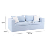 TOV Salty Light Blue Performance Petite Boucle Outdoor Sofa