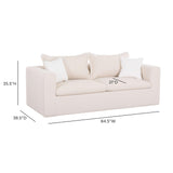 TOV Salty Cream Performance Petite Boucle Outdoor Sofa
