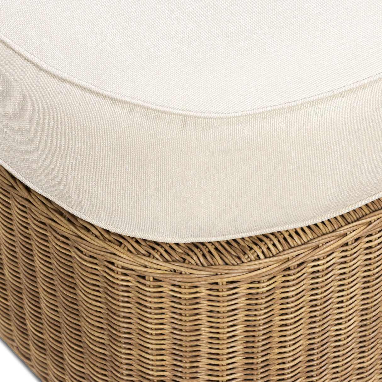 TOV Axel Cream Boucle Outdoor Ottoman