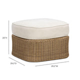 TOV Axel Cream Boucle Outdoor Ottoman