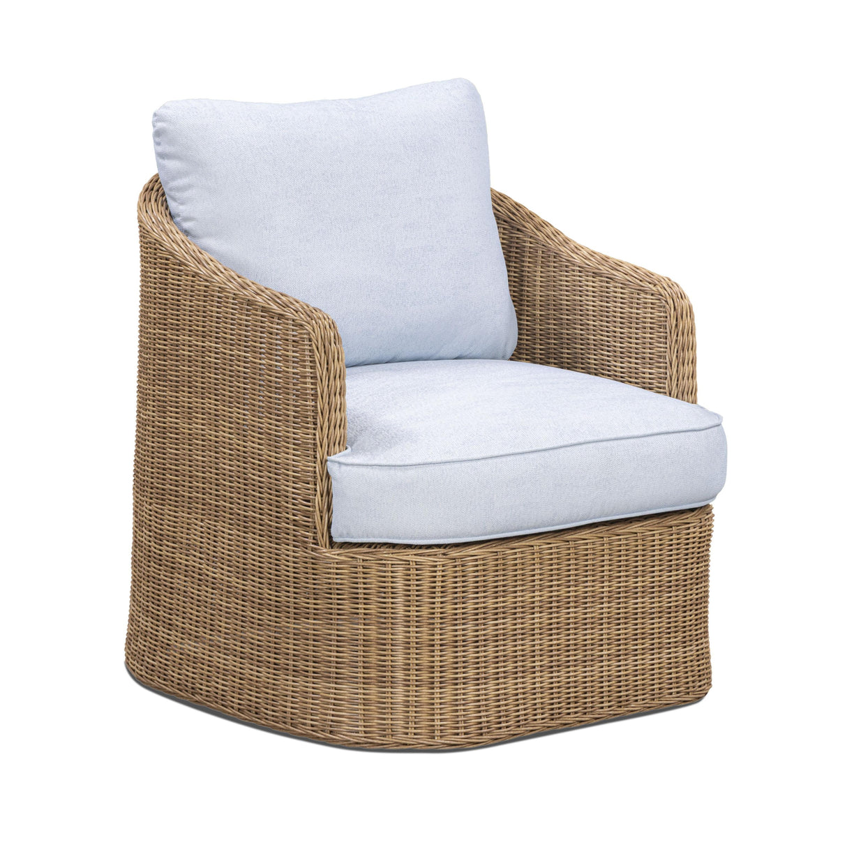 TOV Axel Blue Boucle Outdoor Accent Chair