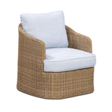 TOV Axel Blue Boucle Outdoor Accent Chair