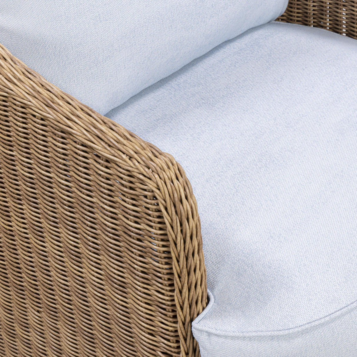 TOV Axel Blue Boucle Outdoor Accent Chair