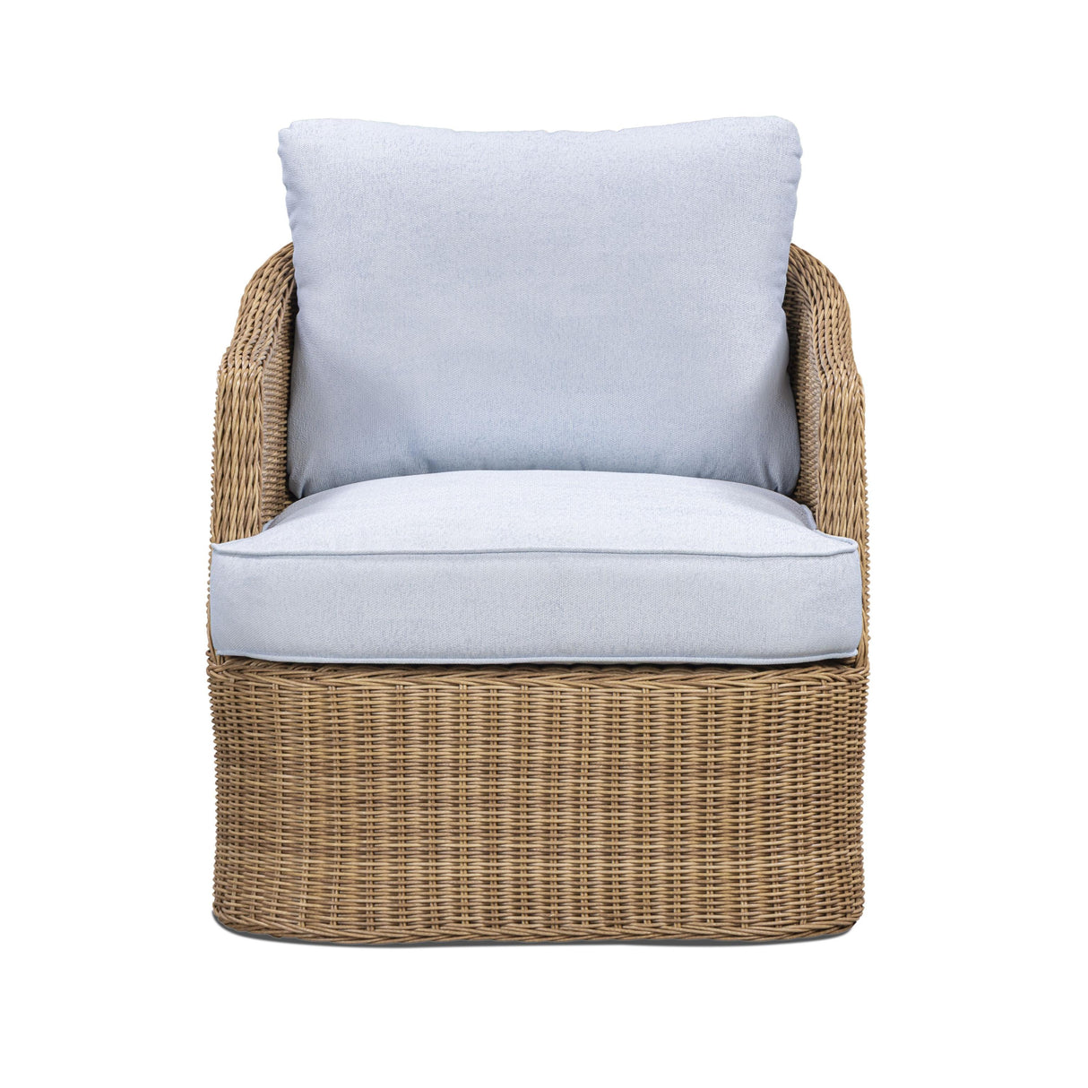 TOV Axel Blue Boucle Outdoor Accent Chair